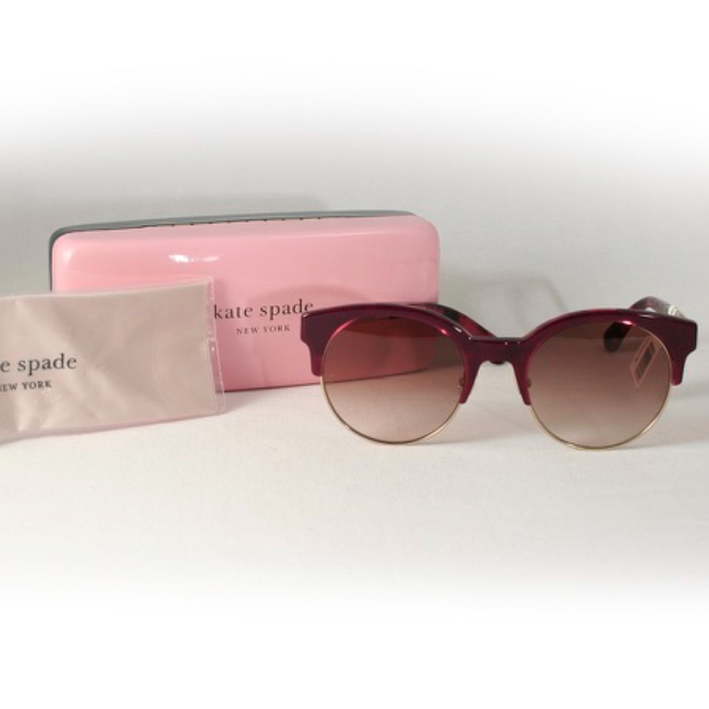 Kate Spade Plum with Wire Bottom Round Sunglasses